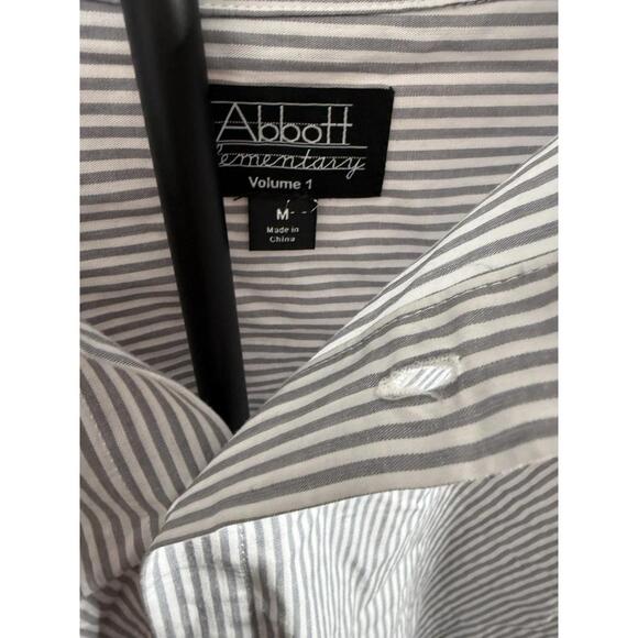 Abbott Elementary Teacher's Edition Size Medium Men's Dress Shirt White Charcoal - Picture 3 of 4